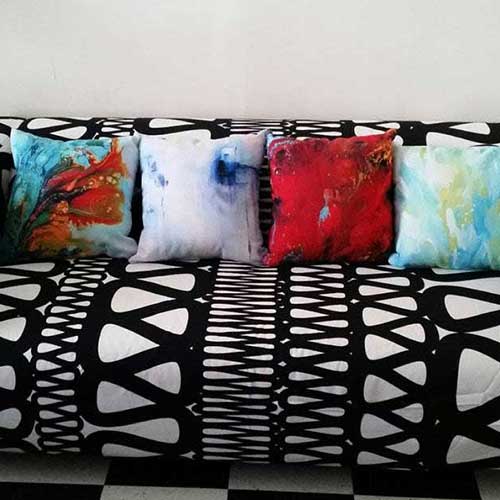 colorful abstract pillows, cushions covers