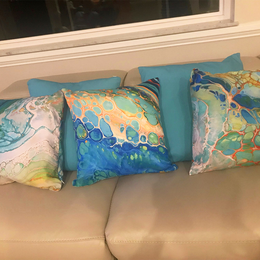 coastal throw pillows with ocean theme