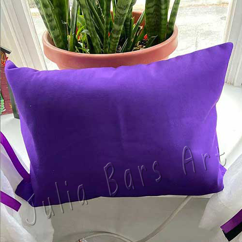 purple lumbar throw pillow