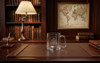 Set of 2, Clear Glass Espresso cups or Tea cups/ENGRAVED DOS Logo