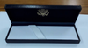 New Navy Leatherette Box/Gold Logo
