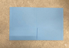 New Blue Reinforced Presentation Folder- Light silver- white DOS Logo