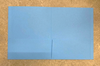 New Blue Reinforced Presentation Folder  -DOS in Silver-white Logo