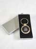 Round Key Holder Silver - Black/DOS Logo Engraved 