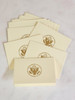 5 Embossed Bevel Frame design -  Raised Gold DOS Folding Notecards with 5 Envelopes