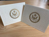 5 Thank you Cards/DOS logo embossed in Gold with 5 envelopes