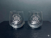 Old Fashioned Rock Glass, Set of 2 - ENGRAVED DOS Logo