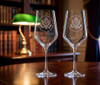Set of 2 Crystal Wine Glass/ENGRAVED DOS Logo