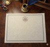 Blank DOS Logo Gold foil-stamped Certificate Award with Black Border, Landscape 11" x 8.5" 