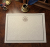 Blank Certificate Paper - DOS Gold foil-stamped Logo with Black Border, Standard Landscape 11" x 8.5"