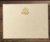 Large Landscape GS Logo Blank Certificate Paper 14"x11" - Gold foiled-stamped 
