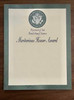 Meritorious Honor Award Certificate/Green Border -Large Portrait 11" x 14"