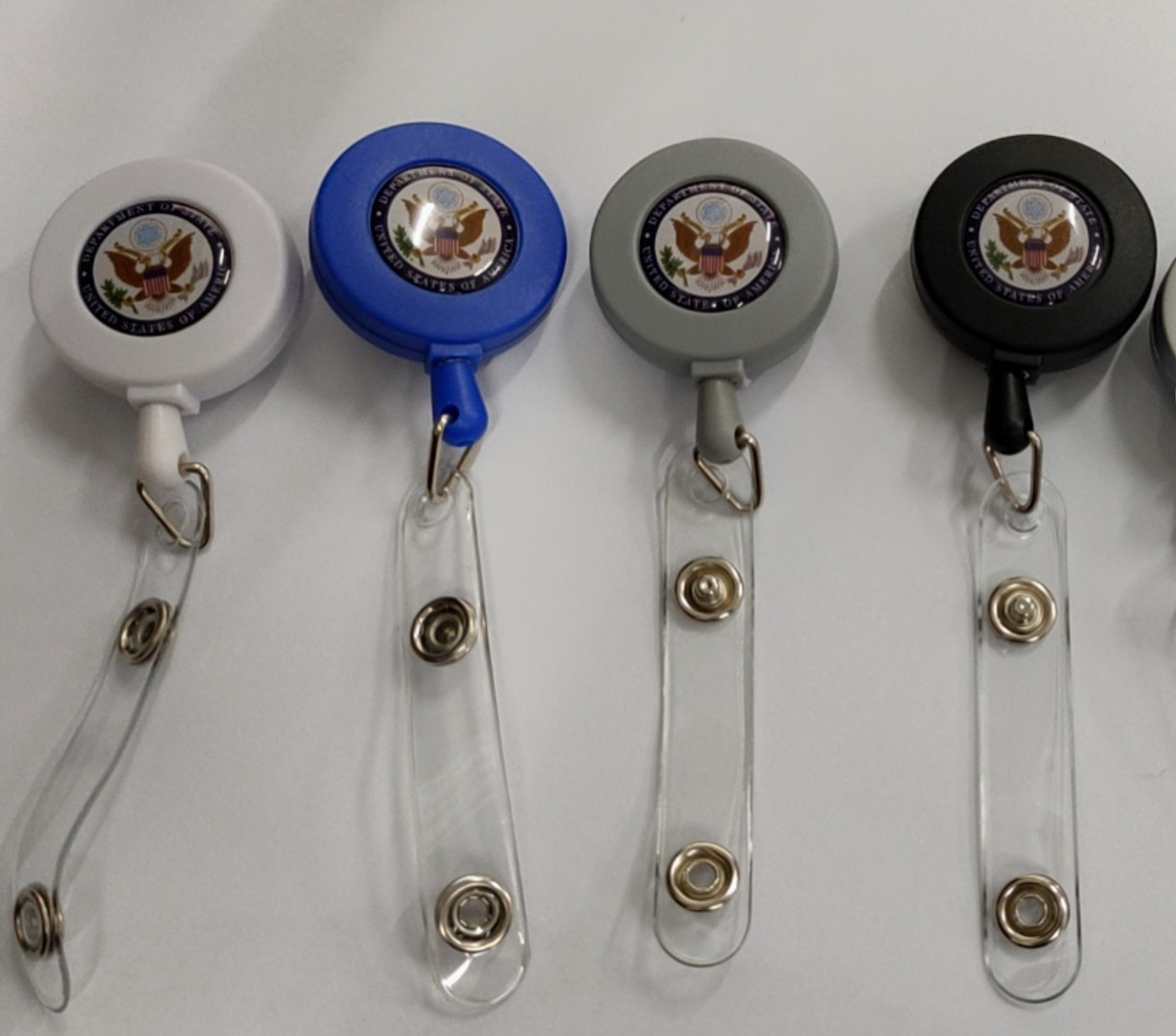 God Bless the USA America Badge Reel ID Holder Retractable Id