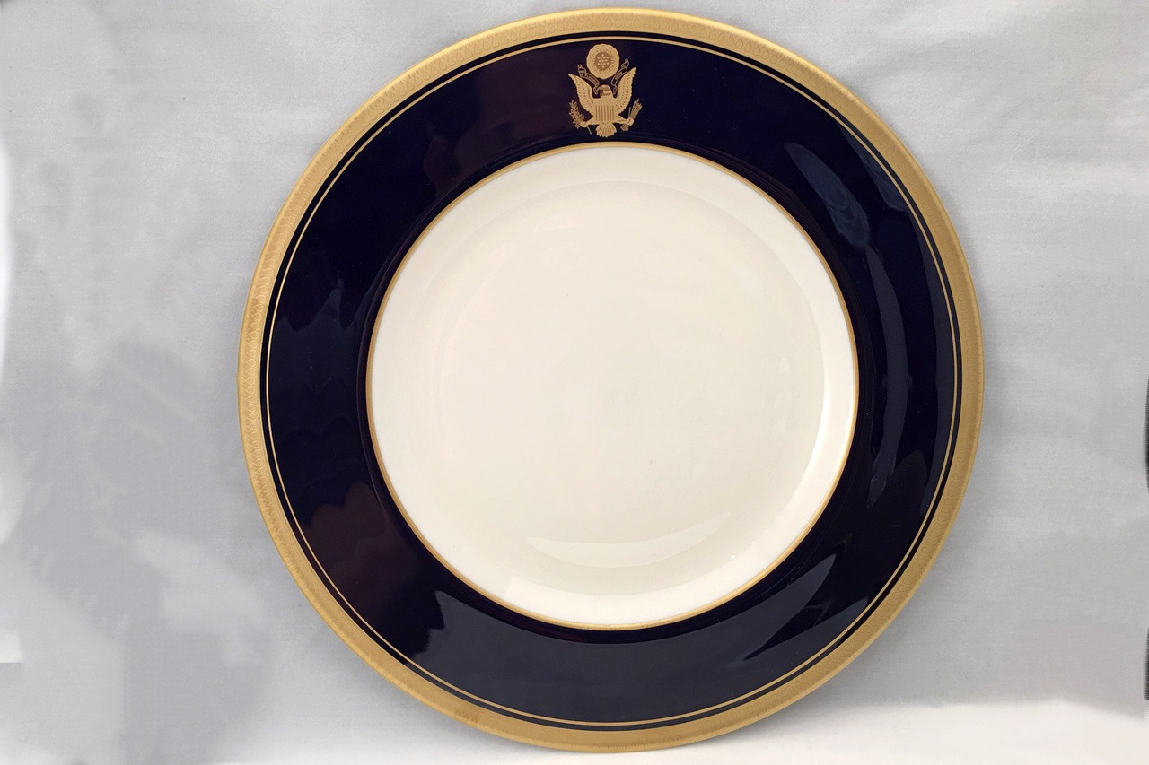 Pickard Cobalt Blue Rim Dinner Plate