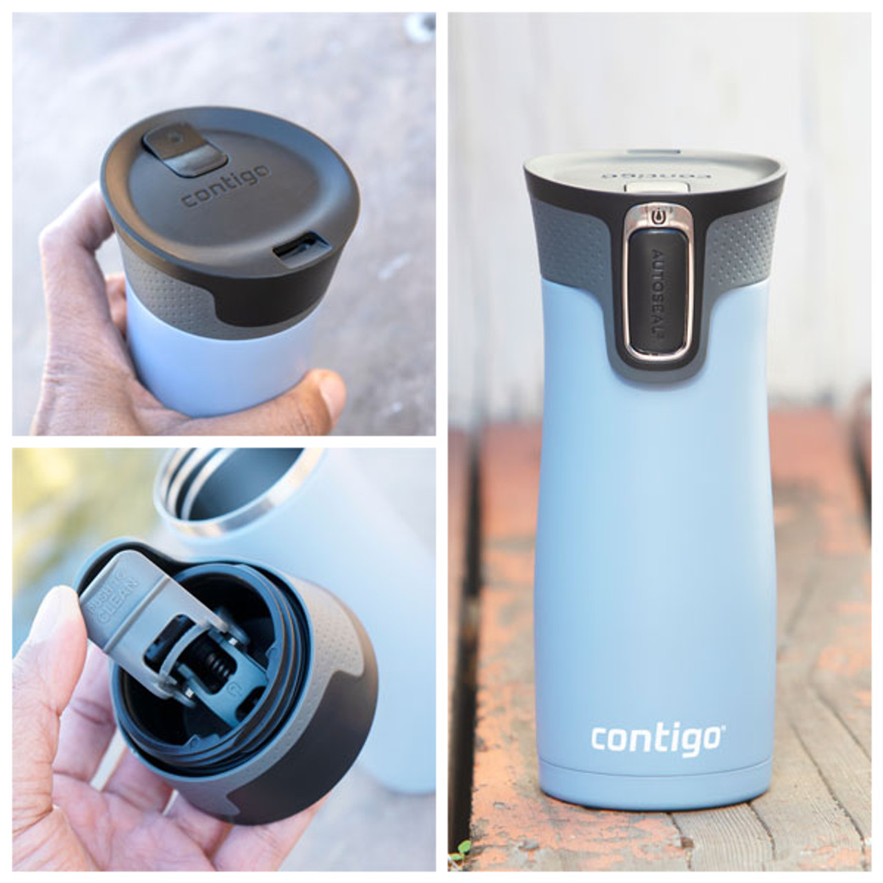 Push Button Travel Mug - West Loop Autoseal Mugs by Contigo (Vacuum  Insulated)