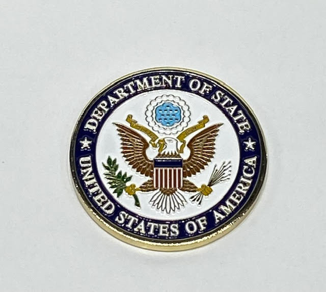 Diplomatic Security Service/DOS Logo Challenge Coin in Navy