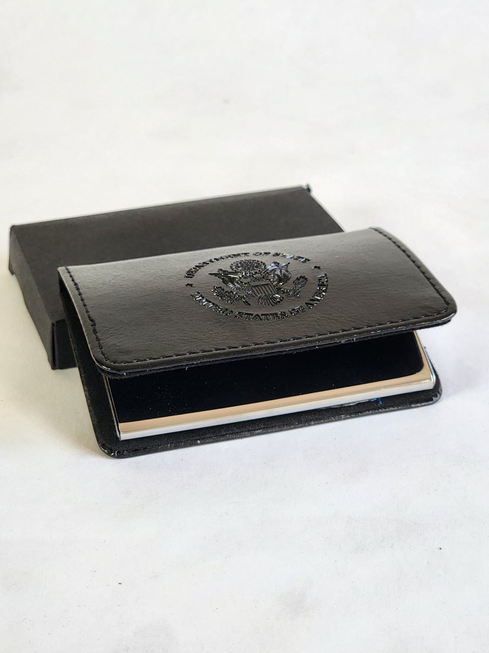 Brown Leather Business Card Case - Main Image