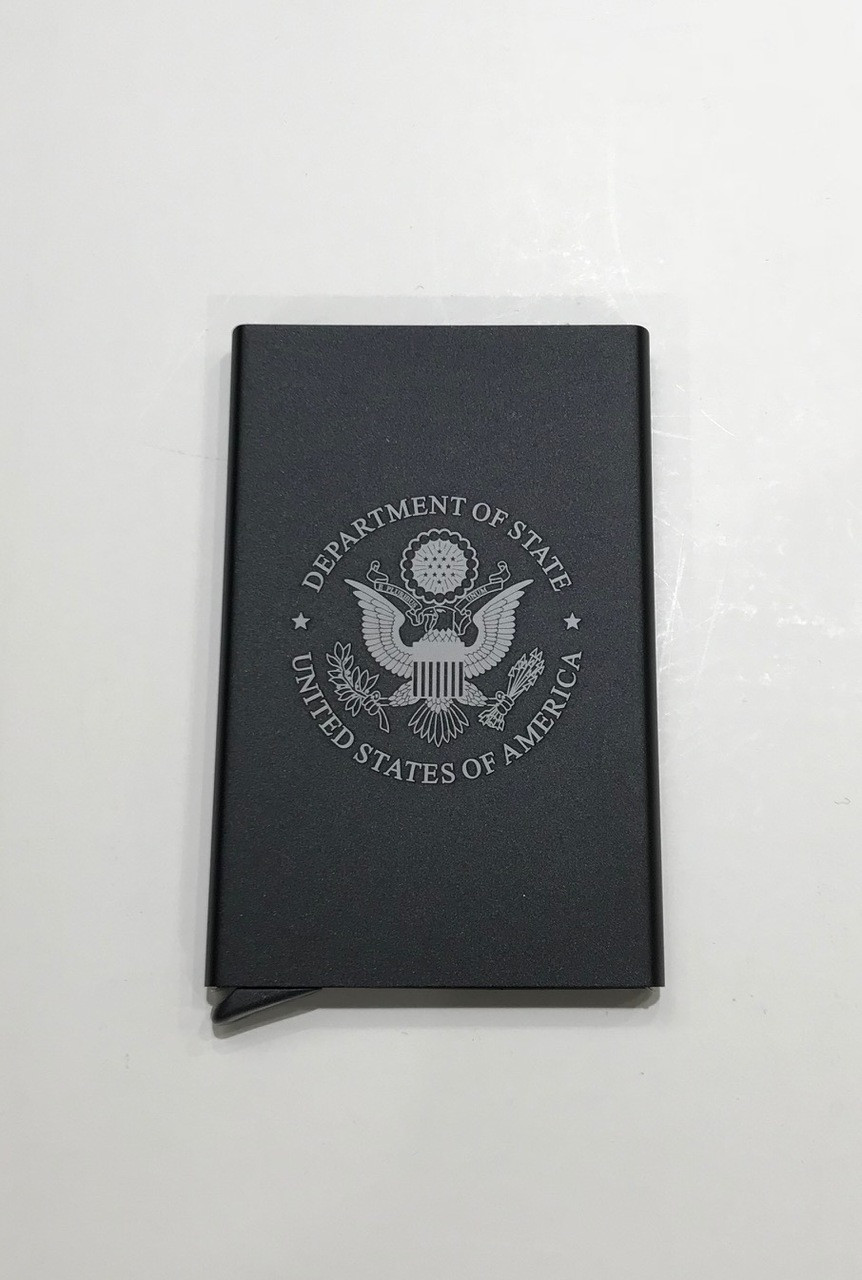 Embossed Business Card Holder  Engraved Stainless Steel Holder
