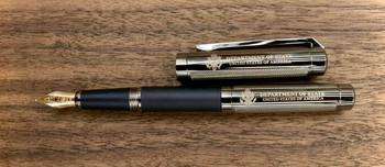 New! Stunning Luxury Metal Fountain Pen/DOS Logo and Texts Engraved