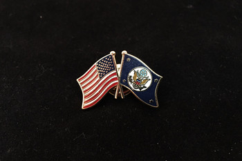 DOS/USA Flags Lapel Pin