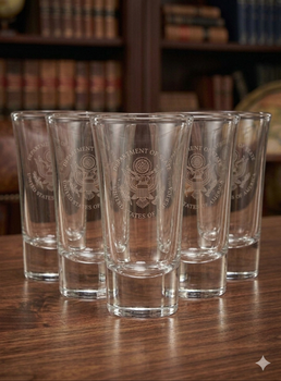 Shot Glass - ENGRAVED DOS Logo
