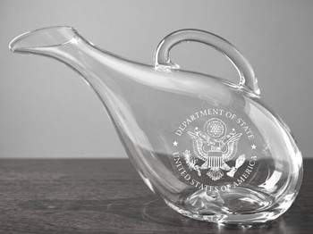 Glass Wine Decanter/ Carafe - ENGRAVED DOS Logo