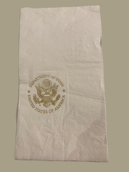 Dinner Napkin, 3-ply/DOS Logo gold foil-stamped