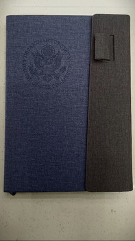 Elegant New PU Journal Notebook  with Pen Loop/DOS Logo debossed