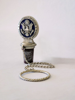 Made in U.S.A. - PEWTER DOS LOGO BOTTLE STOPPER 