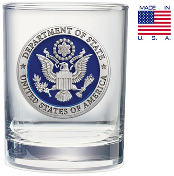 Pewter DOS Logo OLD FASHIONED GLASS