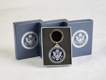 Key Chain Holder /3D DOS logo 2 sides with Navy gift box