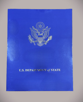 Blue Reinforced Presentation Folder/GS Logo Gold foil-stamped