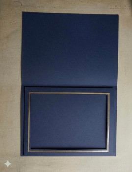 Landscape DOS Certificate Holder, 12" x 9", Gold foil-stamped Seal, Text