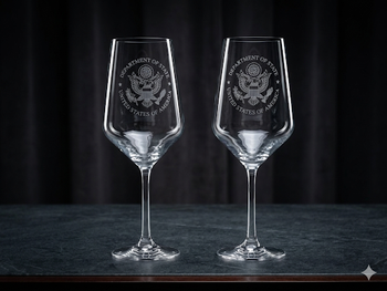 Crystal Wine Glass/ENGRAVED DOS Logo