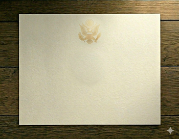 Blank Certificate Paper - Standard Landscape 11" x 8.5" - GS Logo Gold foil-stamped