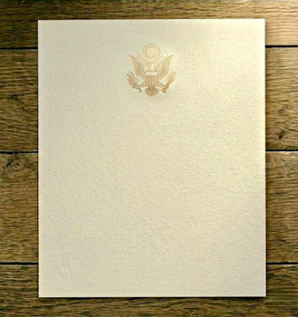 Standard Portrait GS Logo Blank Certificate Paper 8.5" x 11" - Gold foil-stamped