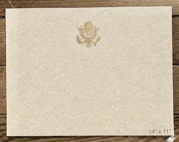 Blank LARGE Landscape 14"x11" Award Certificate - GS Logo Gold foiled-stamped 
