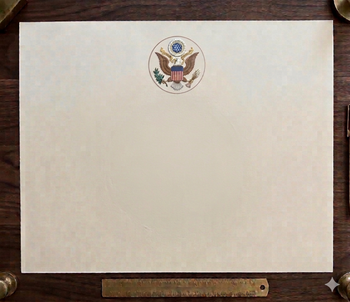 Blank Award Certificate Full Color EMBOSSED GS Logo - Large Landscape 14" x 11"