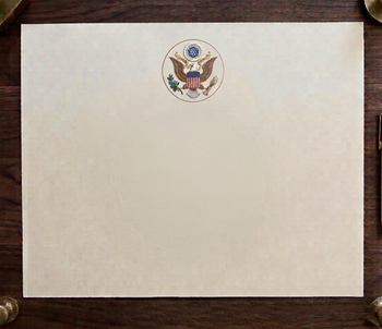 Blank Award Certificate Full Color EMBOSSED GS Logo - Large Landscape 14" x 11"