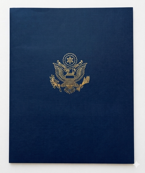 Navy Reinforced Presentation Folder - Gold GS Logo