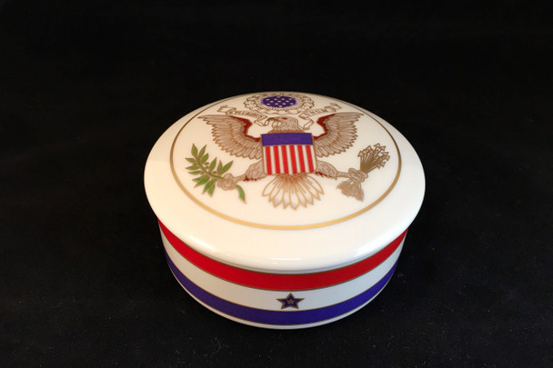 USA Great Seal Round Covered Box