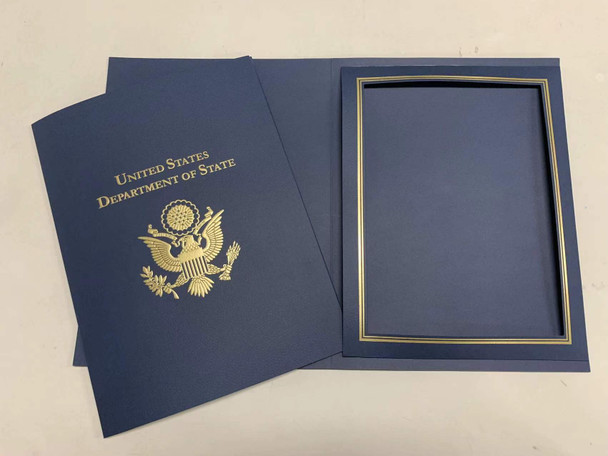 11.5"x15.25" Grant & Award Certificate  Folder/ Gold raised Embossed Logo