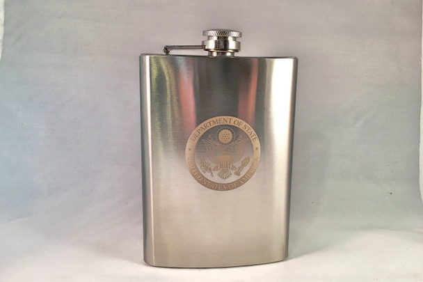 Flask 8 oz. DOS engraved