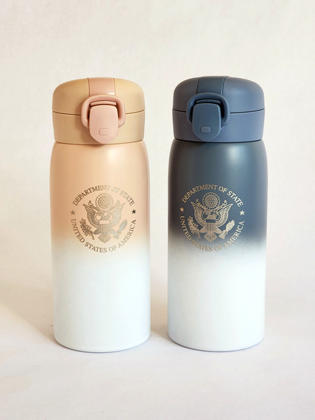 Unique Matte Finish 350ml. Thermos Water Bottle/DOS Logo ENGRAVED
