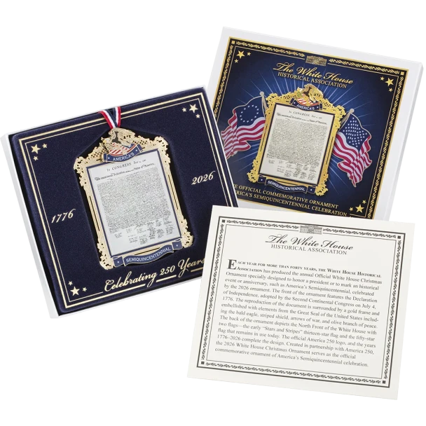 2026 Official White House Christmas Ornament, America 250th