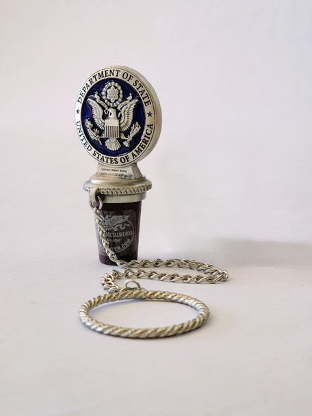 Made in U.S.A. - PEWTER DOS LOGO BOTTLE STOPPER 