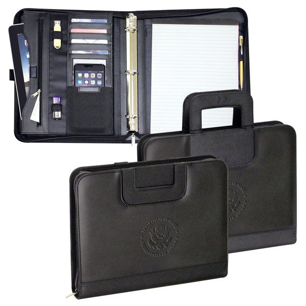 3-RING PADFOLIO BRIEFCASE - DOS Embossed Logo