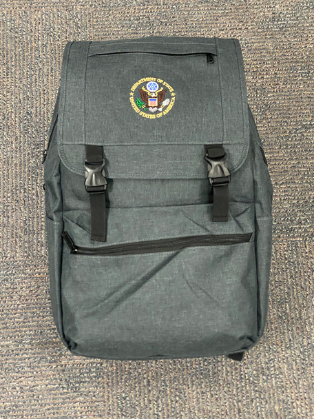 New! Trendy Flapover Computer Backpack - DOS Logo full color Embroidered  New! Trendy Flapover Computer Backpack - DOS Logo full color Embroidered