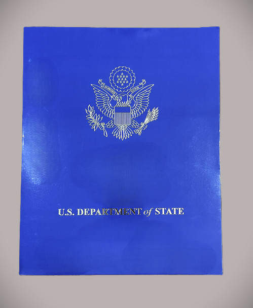 Blue Reinforced Presentation Folder/GS Logo Gold foil-stamped
