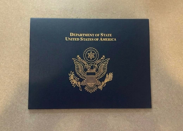 Landscape Certificate Holder, 12" x 9", GS Logo Gold foil-stamped Seal, Text